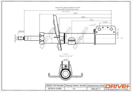 Drive+ Амортизатор (передній) Renault Clio III 05- (GAS) Drive+ DP1610.10.0115