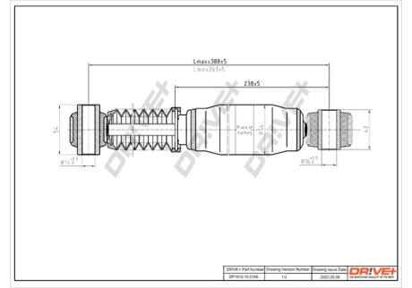 Drive+ Амортизатор (задній) C4 PICASSO/DS5-5008-DS5 Drive+ DP1610.10.0146