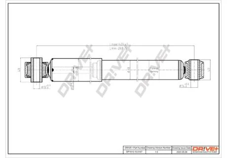 Амортизатор (задній) Opel Combo 01- (ГАЗ) Drive+ DP1610.10.0147