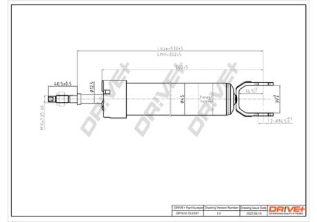 Drive+ Амортизатор (задній) Kia Ceed 07- Drive+ DP1610.10.0187