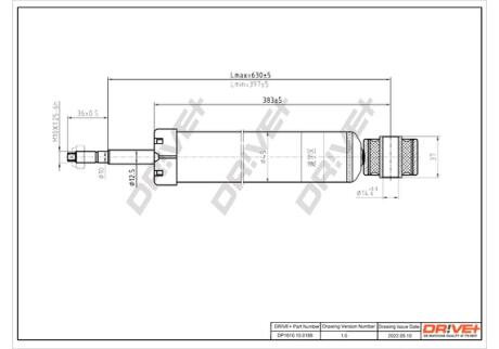 Drive+ Амортизатор (задній) Audi Q3 13-18/VW Tiguan 1.4-2.0 07-18 Drive+ DP1610.10.0188