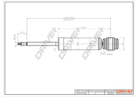 Drive+ Амортизатор (задній) Ford Fiesta/Mazda 2 07- Drive+ DP1610.10.0189