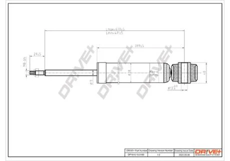 Амортизатор (задній) Ford Fiesta/Mazda 2 07- Drive+ DP1610.10.0189