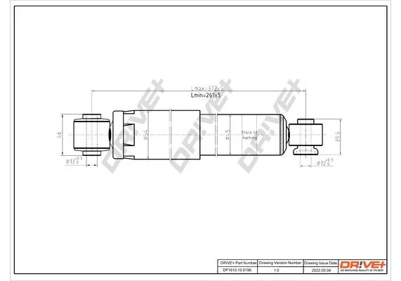 Амортизатор (задній) RIO 3-ACCENT 4 / I20 Drive+ DP1610.10.0196 (фото 1)