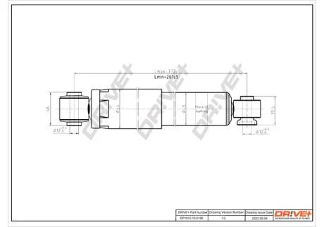 Амортизатор (задній) RIO 3-ACCENT 4 / I20 Drive+ DP1610.10.0196
