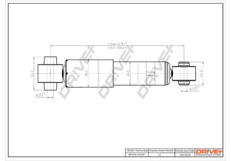 Drive+ Амортизатор (задній) Nissan Qashqai 08-13 Drive+ DP1610.10.0197