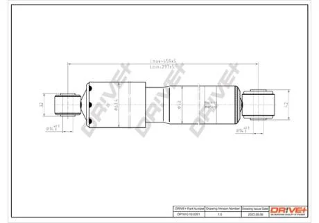 Амортизатор (задній) Fiat Doblo 01-05 (ГАЗ) Drive+ DP1610.10.0201