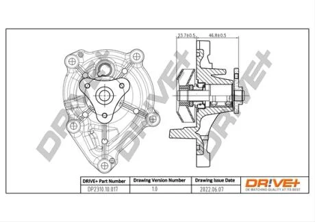 Насос охолоджуючої рідини Drive+ DP2310.10.017