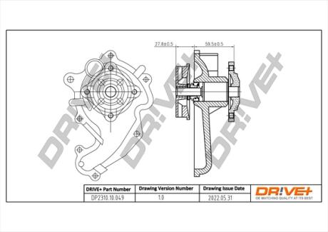 Drive+ Насос охолоджуючої рідини Drive+ DP2310.10.049 (фото 1)