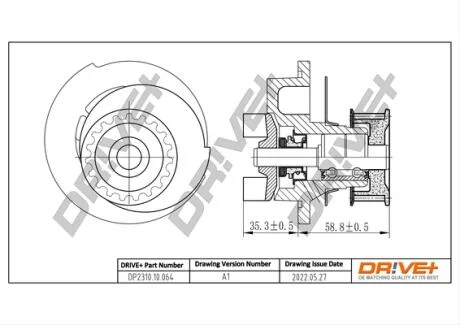 Насос охолоджуючої рідини Drive+ DP2310.10.064