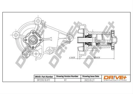 Насос охолоджуючої рідини Drive+ DP2310.10.071