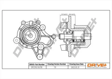 Насос охолоджуючої рідини Drive+ DP2310.10.078