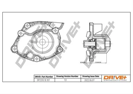 Насос охолоджуючої рідини Drive+ DP2310.10.107