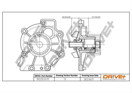 Насос охолоджуючої рідини Drive+ DP2310.10.117