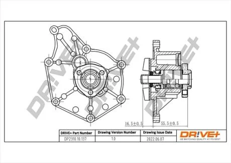 Насос охолоджуючої рідини Drive+ DP2310.10.137