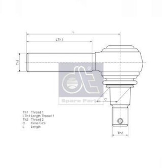 Наконечник рульової тяги DT 2.53157