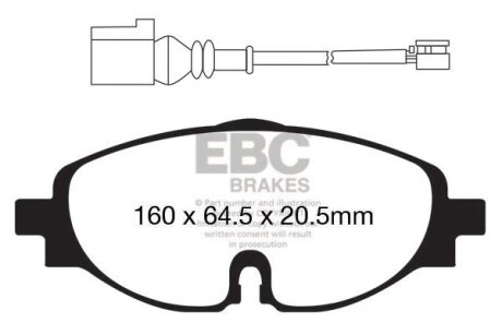 Гальмівні колодки, тюнінг EBC DP22150