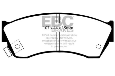 Гальмівні колодки, тюнінг EBC DP2762