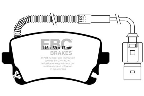 Гальмівні колодки, тюнінг EBC DP41470R