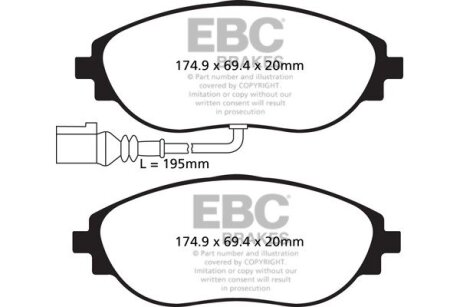 Гальмівні колодки, тюнінг EBC DP42127R