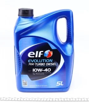 Масло 10W40 Evolution 700 Turbo Diesel (5L) (ACEA 2007/A3/B4/API/SL/CF/VW 505.00/MB 229.1) ELF 214121