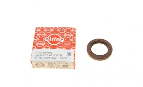 Сальник коленвала (передний) Toyota Auris/Yaris1.3/1.5 99- (25.5x37.5x6) ELRING 332.480
