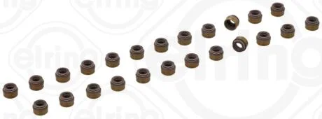 Сальник клапана (впуск/выпуск) MB E-class (W124/W210/W211) 2.8/3.2 (M104/OM648) (d=7mm) (к-кт 24шт) ELRING 413.960
