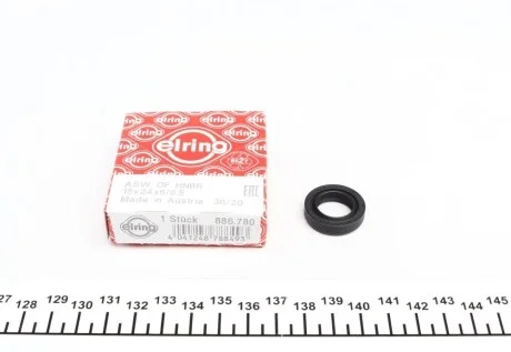 Сальник штока куліси КПП VW Caddy 03- (15x24x6.5) ELRING 886.780