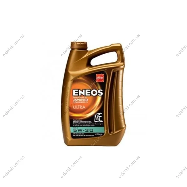 Олія ДВЗ 5W-30 ENEOS X ULTRA API SP/SN Plus, ACEA C3, VW 504.00/507.00, 4л, синт. Eneos EU0025301N (фото 1)