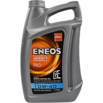 Масло ДВС 10W-40 ENEOS PRO API SL/CF, ACEA A3/B4, 4л, п/синт. Eneos EU0040301N