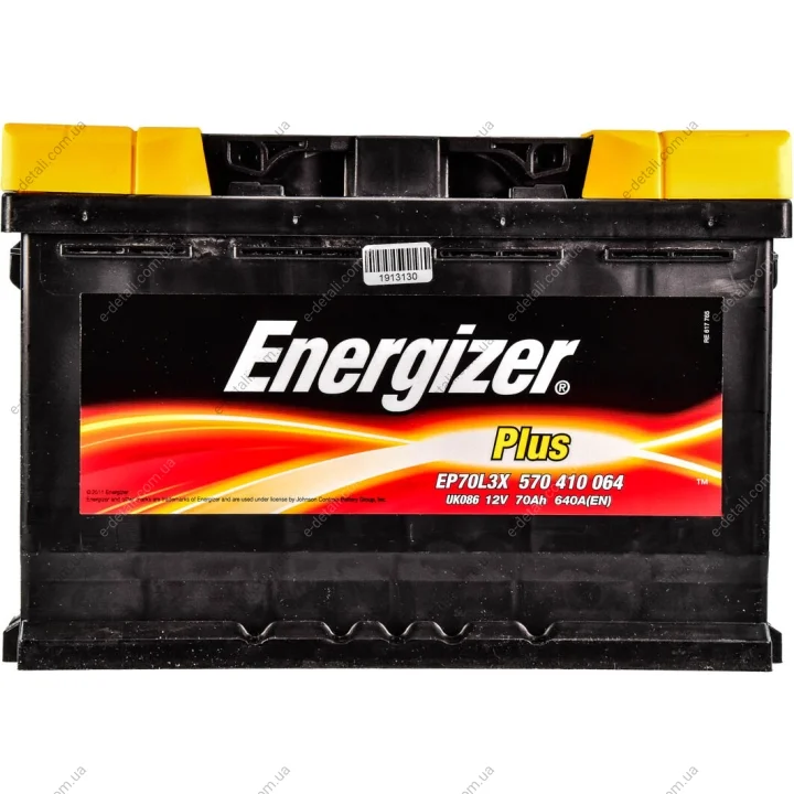 Аккумулятор 70Ah-12v Plus Energizer 570 410 064 (фото 1)
