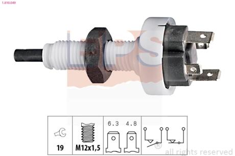 ALFA ROMEO вимикач STOP-сигналів FIAT,LANCIA EPS 1.810.049