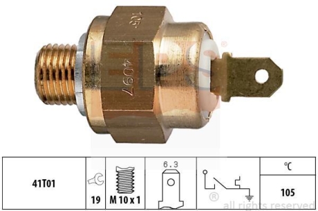 VW датчик температури води LT 2.4D 89- EPS 1.840.097 (фото 1)