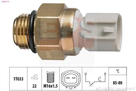 MITSUBISHI датчик включення вентилятора радіатора Colt III,IV,Galant V,Lancer V EPS 1.850.173