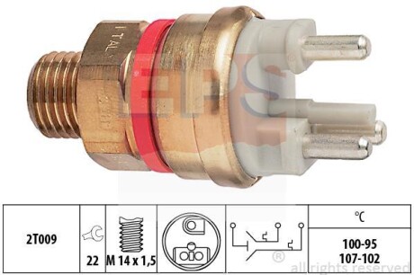 DB датчик температури M102/OM601 107-97/100-95&quot;C (2вых) EPS 1.850.637