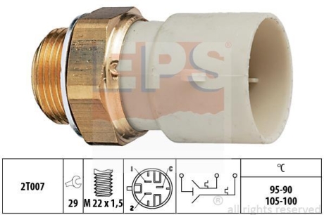 OPEL датчик включення вентилятора Astra F,Kadett EOmega B EPS 1.850.688 (фото 1)