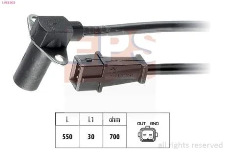 FIAT датчик обертів двигуна TIPO 2.0 90- EPS 1.953.002