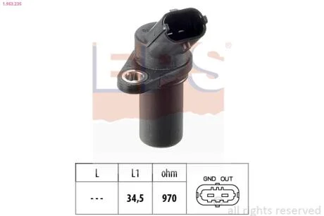 Датчик швидкості обертання вала EPS 1.953.235
