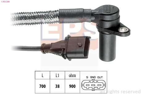 OPEL датчик обертів двигуна Omega B 2.6/.3.2 94- EPS 1.953.284