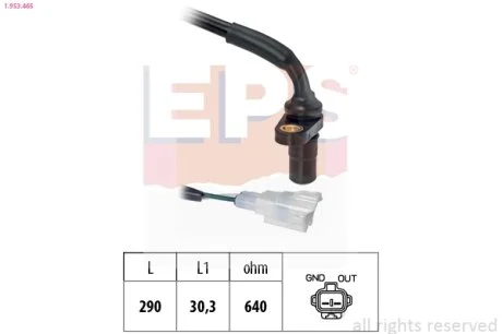 CITROEN Імпульсний датчик C1 1.0 05-, PEUGEOT, TOYOTA EPS 1.953.465