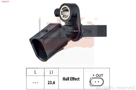 VW датчик ABS задн.прав.Polo,Skoda Fabia,Seat,Audi EPS 1.960.013