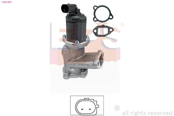 OPEL клапан EGR Combo,Corsa 1.3CDTI, Fiat Doblo 1.3 JTD EPS 1.963.007 (фото 1)