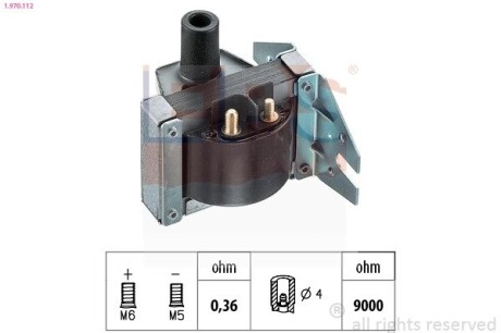 BMW котушка запалювання M5 3,6 88- EPS 1.970.112