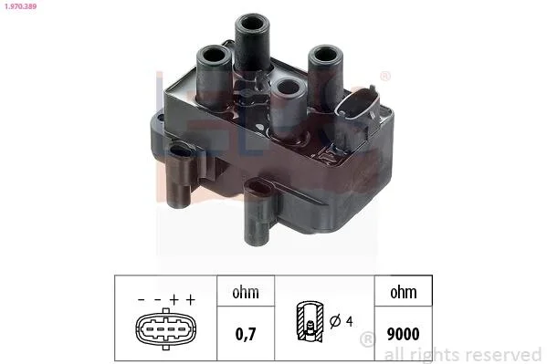 OPEL Катушка зажигания Sintra 2.2i 16V 96-99 EPS 1.970.389 (фото 1)