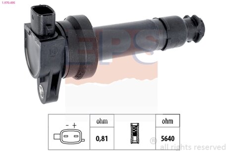 HYUNDAI Катушка зажигания Elantra,i30,Kia Ceed 1.4/1.6 06- EPS 1.970.495