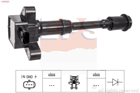 FORD котушка запалювання C-Max II,Focus III,Kuga II,Mondeo IV,S-Max 1.6 EcoBoost 10- EPS 1.970.561