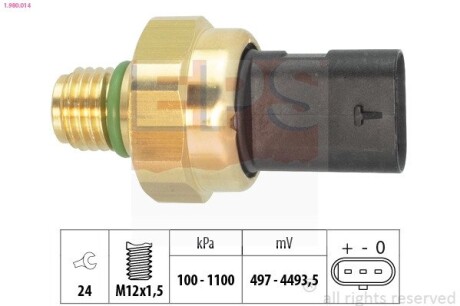 FORD Датчик тиску оливи C-MAX II 1.0 12-19, FOCUS IV 1.0-2.3 18- EPS 1.980.014