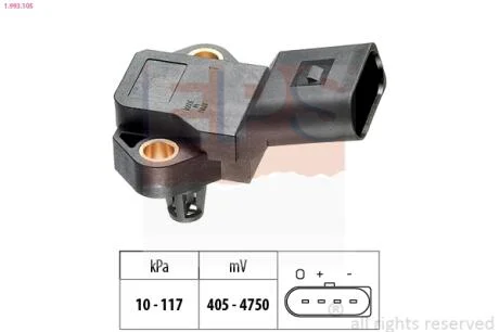 VW Датчик тиску BORA 1.6 02-05 EPS 1.993.105