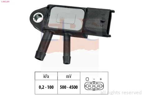 Датчик тиску вихлопних газів EPS 1.993.291