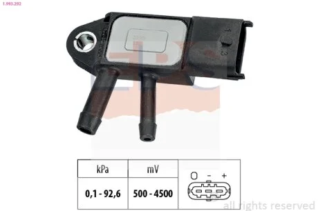 Датчик тиску вихлопних газів EPS 1.993.292